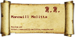 Manowill Melitta névjegykártya